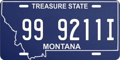 MT license plate 999211I