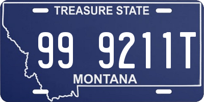 MT license plate 999211T