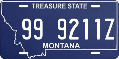 MT license plate 999211Z