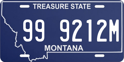 MT license plate 999212M