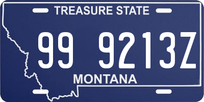 MT license plate 999213Z