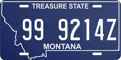 MT license plate 999214Z