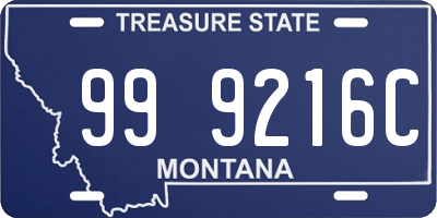 MT license plate 999216C