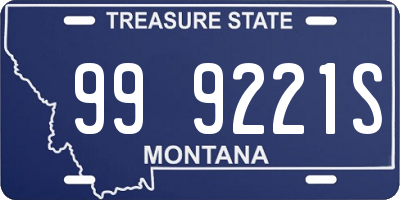 MT license plate 999221S