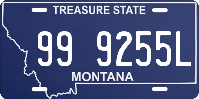 MT license plate 999255L