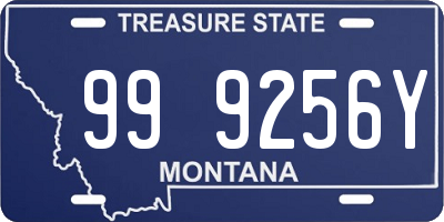 MT license plate 999256Y