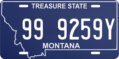 MT license plate 999259Y