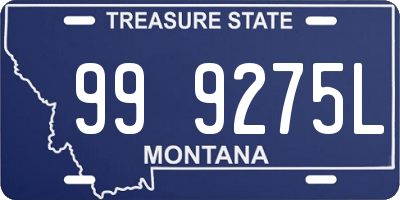 MT license plate 999275L