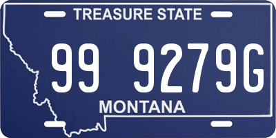 MT license plate 999279G