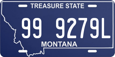 MT license plate 999279L