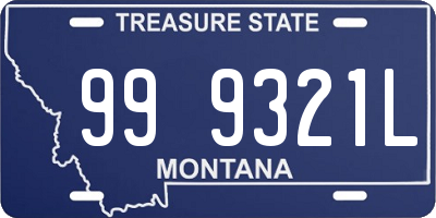 MT license plate 999321L