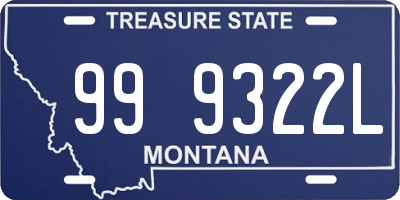 MT license plate 999322L