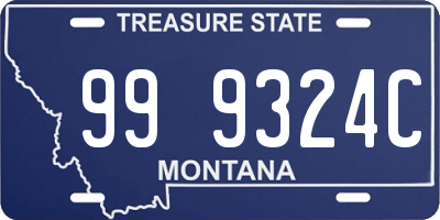 MT license plate 999324C