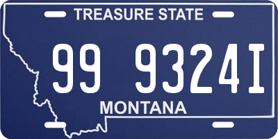 MT license plate 999324I