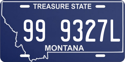 MT license plate 999327L