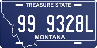 MT license plate 999328L