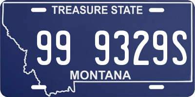 MT license plate 999329S