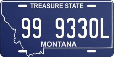 MT license plate 999330L