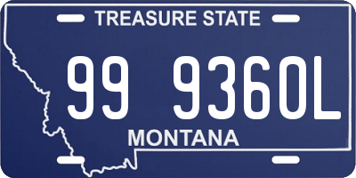 MT license plate 999360L