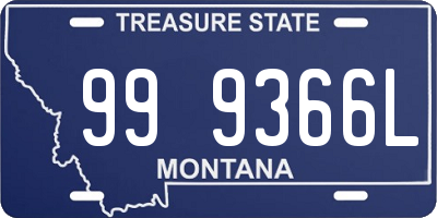 MT license plate 999366L