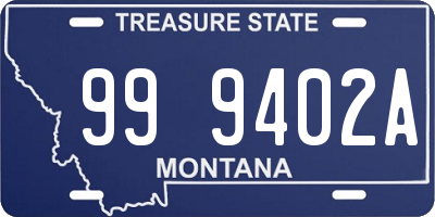 MT license plate 999402A