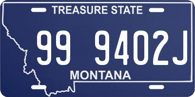 MT license plate 999402J