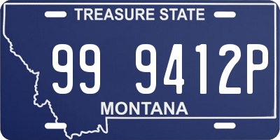 MT license plate 999412P