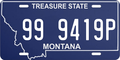 MT license plate 999419P