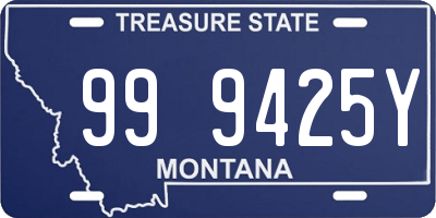 MT license plate 999425Y