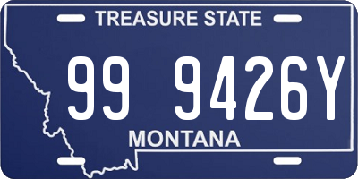 MT license plate 999426Y