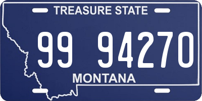 MT license plate 999427O