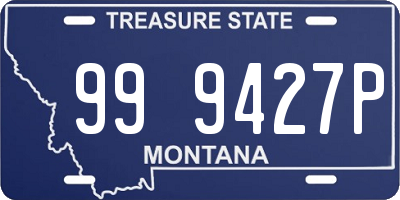 MT license plate 999427P