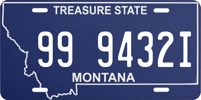 MT license plate 999432I