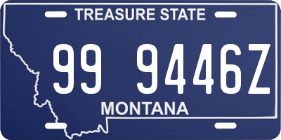 MT license plate 999446Z