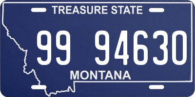 MT license plate 999463O