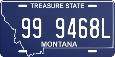 MT license plate 999468L