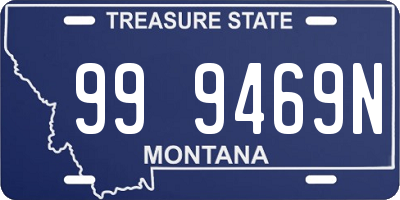 MT license plate 999469N