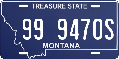 MT license plate 999470S