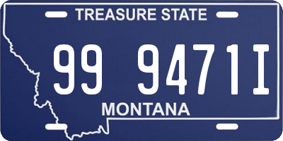 MT license plate 999471I