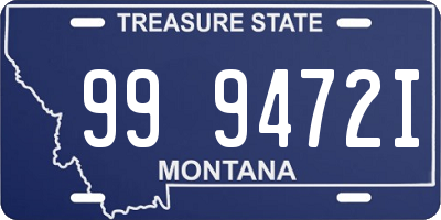 MT license plate 999472I