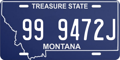 MT license plate 999472J