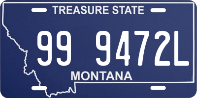 MT license plate 999472L