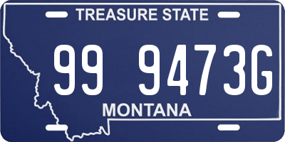 MT license plate 999473G