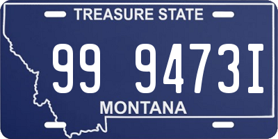 MT license plate 999473I