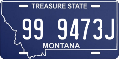 MT license plate 999473J