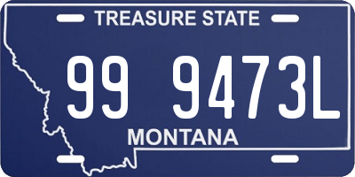 MT license plate 999473L