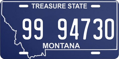 MT license plate 999473O