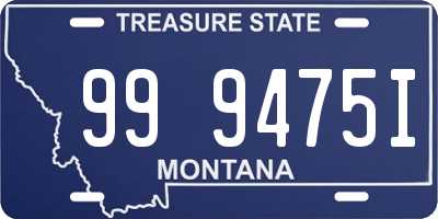 MT license plate 999475I