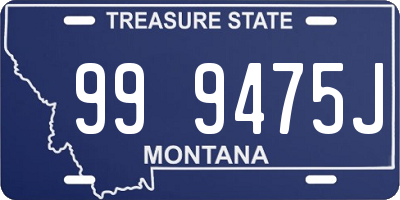 MT license plate 999475J