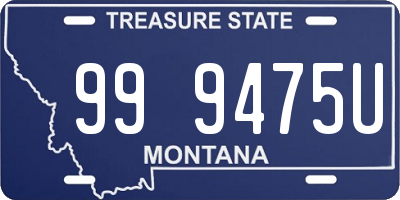 MT license plate 999475U